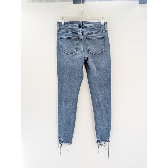Old Navy Rockstar Super Skinny Ankle Mid Rise Dark Wash Jeans Size 0 26"x26" - Picture 2 of 7